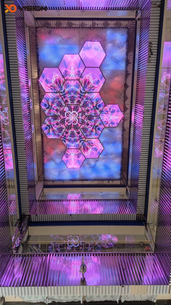 led hexagon display