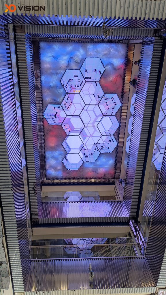 led hexagon display